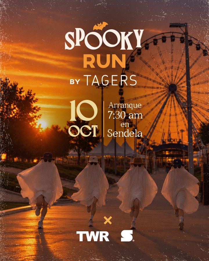 Cartel: Spooky Run by Tagers, 10 de octubre, arranque 7:30 am en Sendela