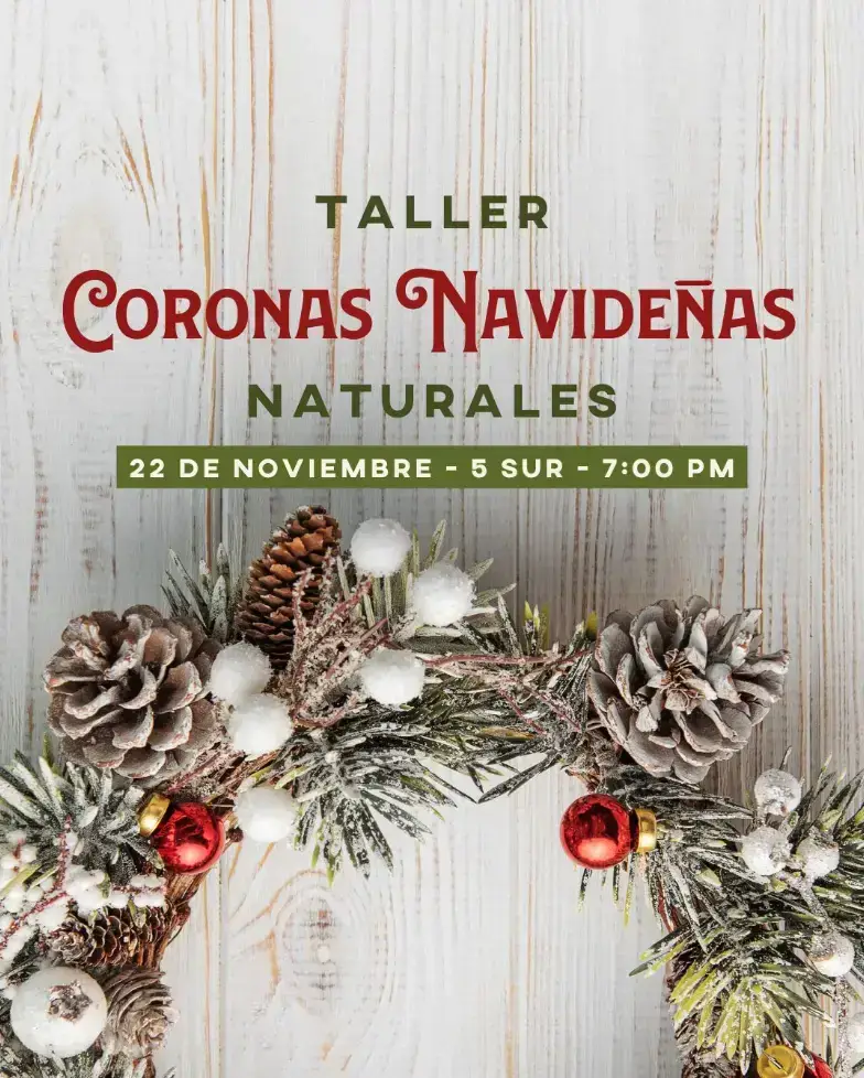 Taller de coronas navideñas