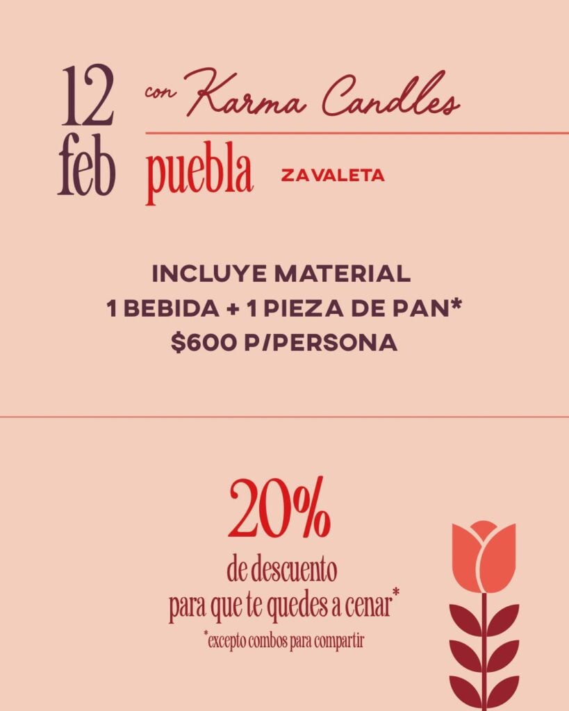Galentines: Taller de Velas — Tagers, Zavaleta
