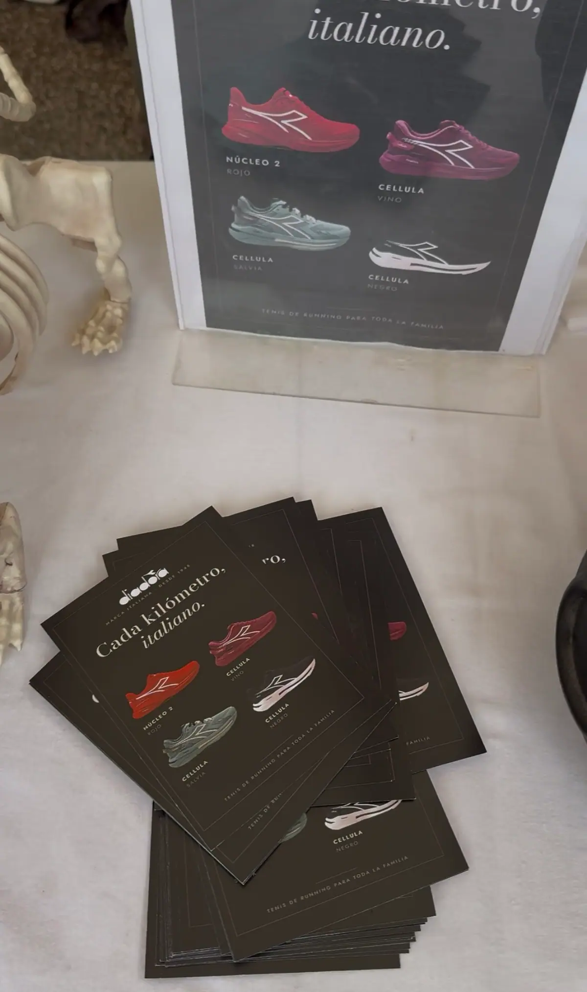 Volantes de tenis para correr en uno de los stands
