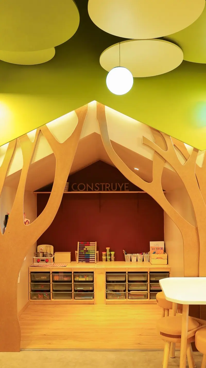 Ludoteca de Tagers Paseo Angelópolis: la casita «Construye» con sus materiales y juguetes